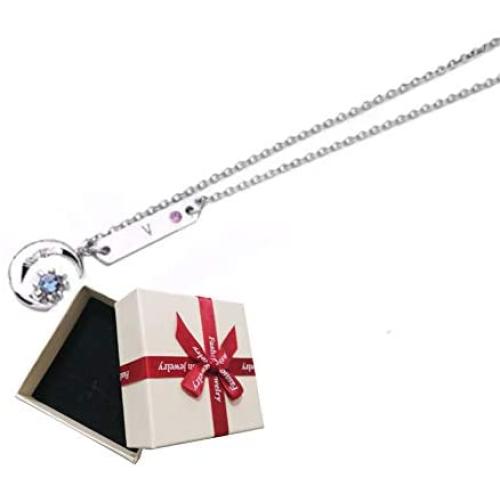 muxing Kpop Bangtan Boys Moon Shape Army Necklace BTS Jewelry Gifts for Unisex