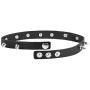 HZMAN Fashion Women Men Cool Punk Goth Metal Spike Studded Link Leather Collar Choker Necklace