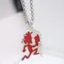 N/N one Pair of Neodesign Jewelry Rock RED Stainless Steel ICP Crazy Clown Heart Hatchet Man Women Pendant Necklace rolo Chain 4MM 30 INCH