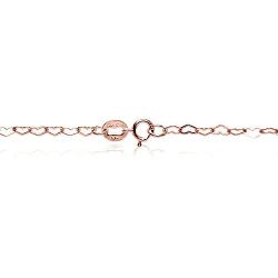 Hoops & Loops Sterling Silver Heart Link Chain Necklace, 16 inches 20 inches 24 inches or 30 Inches