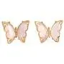5 Pairs Butterfly Stud Earrings Set Colorful Transparent Crystal Butterfly Earring Set Hypoallergenic Cute Fashion Animal Earrings for Women Girls Jewelry
