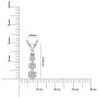 10K White Gold Diamond Cluster Pendant with Sterling Silver Chain Necklace (1/4 cttw, I-J Color, I2-I3 Clarity), 18''