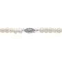 Sterling Silver Round Genuine Blue Sapphire and Cultured Freshwater Pearl Beaded 3 Piece Set Strand Necklace (8mm), 18 i
