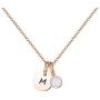 YADOCA Initial Disc Necklace for Women Rose Gold Opal Pendant Necklace Best Friend Personalized Alphabet Letter Necklace Jewelry Gift