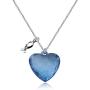 CENWA Blue Awareness Necklace with Hope Ribbon Charm Arthritis/Colon/Prostate Cancer Awareness Victim Right Free Speech Gift Domestic Violence Ribbon Necklace
