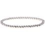 Fashion Silver Gold Beaded Bracelet Silver Plated Stacking Ball Beads Bracelets Dainty Bead Stretchable Elastic Bracelet Jewelry 8MM Italian Bead Ball Chain Strand Bracelet for Women Men