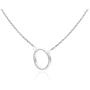 River Island Sterling Silver Small Circle Tube Pendant Necklace | Available in Silver, Rose and Yellow Gold.