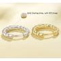 FANCIME Gold Plated Sterling Silver Twisted Cable Endless Hoop Earrings Fine Jewelry For Women, 18mm/ 0.7''