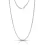 .925 Rhodium Plated Sterling Silver 1mm, 1.5mm, 2mm, 3mm or 3.5mm Franco Chain Necklace .925 Rhodium Plated Sterling Silver 1mm, 1.5mm, 2mm, 3mm or 3.5mm Franco Chain Necklace