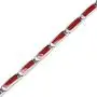Silvershake Rectangular Shape Created Red Coral Inlay 925 Sterling Silver Link Bracelet Jewelry for Man Women Silvershake Rectangular Shape Created Red Coral Inlay 925 Sterling Silver Link Bracelet Jewelry for Man Women