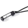 PJ Stainless Steel Hourglass Ashes Urn Memorial Keepsake Pendant Necklace,Remembrance Jewelry