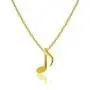 Dayna Designs Music Note Pendant Necklace - Gold Over Sterling Silver Jewelry Small for Women/Girls