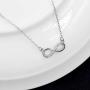 Brands Rose Gold & Platinum Plated Infinity Necklace Cubic Zirconia Pave 8 Shaped Pendant Jewelry Gifts for Women Girlfriend ZY056