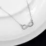 Brands Rose Gold & Platinum Plated Infinity Necklace Cubic Zirconia Pave 8 Shaped Pendant Jewelry Gifts for Women Girlfriend ZY056
