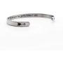 Binami Inspirational Cuff Bracelets Motivational Engraved Mantra Quote Cuff Bangle Best Friend Jewelry Gift for Women Mom Her with Hidden Message