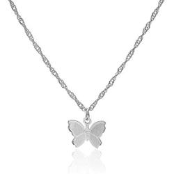Jeweful Butterfly Necklace Y Pendant Simple Cute Necklaces Long Multilayer Chain Fashion Jewelry Women Girls Gift for Her
