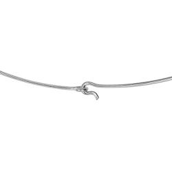 AeraVida Must Have 2mm Slim Wire Hook .925 Sterling Silver Choker Necklace