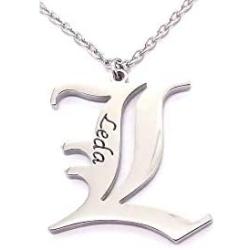 PANGRUI Personalized Name Pendant Necklace for Women,Customized Initial Letter A to Z Stainless Steel Necklace Pendant Jewelry for Women Girls