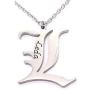 PANGRUI Personalized Name Pendant Necklace for Women,Customized Initial Letter A to Z Stainless Steel Necklace Pendant Jewelry for Women Girls