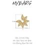 MYEARS Women Gold Stud Earrings Trio Diamond CZ Open Triangle Three Cluster Round Opal Flower Leaf 14K Gold Filled Small Boho Beach Simple Delicate Handmade Hypoallergenic Jewelry Gift