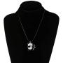 Winssi Sports Panda Necklace with Black Cord Panda Jewelry Gift for Teen Girls and Boys