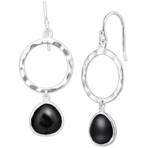 Silpada Dark Halo Natural Black Agate Drop Earrings in Sterling Silver Silpada Dark Halo Natural Black Agate Drop Earrings in Sterling Silver