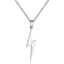 Rosa Vila Lightning Bolt Necklace, Be Fearless Necklace, Be Brave Necklace, Inspirational Necklaces for Women, Strength Necklace Pendant, Encouragement Gifts for Women