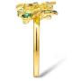 Santuzza Butterfly Ring 925 Sterling Silver Green Spinel Gold Star Flower Dangle Rings Jewelry for Women