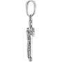 7/8 inch Sterling Silver Dainty Crucifix Necklace for Women and Men Solid Back Flawless High Polished Finish 0.8mm Box_Chain