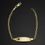Kooljewelry 14k Yellow Gold Cable Link Baby ID Bracelet with Heart (5.5 inch) Kooljewelry 14k Yellow Gold Cable Link Baby ID Bracelet with Heart (5.5 inch)