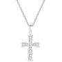 Anloo Diamond Cross Crucifix Chocker Pendant Necklace for Girls,Simple Silver Gold Plated Necklace with Nice Gifts Jewelry Bag