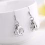 TEAMER Cute Handcuffs Shape Dangle Earrings Handcuffs Drop Earrings for Girl Women