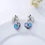 TOUPOP S925 Sterling Silver Horse Earrings Dangle Drop Earrings with Purple Crystal Good Luck Horse Jewelry Gifts For Girls Women Horse Lovers Birthday Mother’s day Gifts