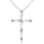 Diamond Braided Cross Pendant (1.9mm Diamond)