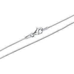 LUHE Sterling Silver 1MM Snake Chain Italian Crafted Necklace Thin Lightweight Strong - Lobster Claw Clasp 14-30 Inches and 1.9mm Snake Chains 20-24 inchs