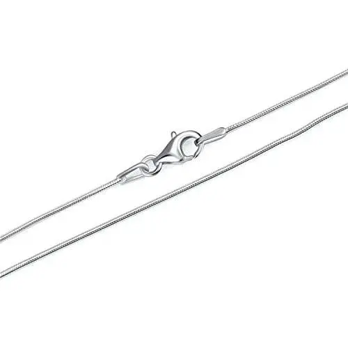 LUHE Sterling Silver 1MM Snake Chain Italian Crafted Necklace Thin Lightweight Strong - Lobster Claw Clasp 14-30 Inches and 1.9mm Snake Chains 20-24 inchs LUHE Sterling Silver 1MM Snake Chain Italian Crafted Necklace Thin Lightweight Strong - Lobster Claw Clasp 14-30 Inches and 1.9mm Snake Chains 20-24 inchs