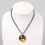 SUVANI Sterling Silver Hand Blown Glass Peace Love Reggae Pendant Necklace or Dangle Earrings SUVANI Sterling Silver Hand Blown Glass Peace Love Reggae Pendant Necklace or Dangle Earrings
