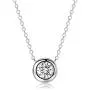 EPIRORA Sterling Silver Solitaire Necklace for Women | Dainty Simple 14k White Gold Plated Cubic Zirconia Bezel-Set Pendant Necklace for Birthday Wedding Anniversary, 18''