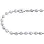 Real 10K White Gold Bead Moon Cut Link Solid Chain Necklace 5mm | 24-30 inches