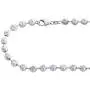 Real 10K White Gold Bead Moon Cut Link Solid Chain Necklace 5mm | 24-30 inches
