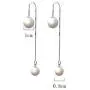 Pearl Dangle Drop Threader Earrings, Long Freshwater Cultured Double Sided Pearl Jewelry for Women Girls Pearl Dangle Drop Threader Earrings, Long Freshwater Cultured Double Sided Pearl Jewelry for Women Girls
