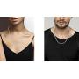 Miabella Solid 925 Sterling Silver Italian 2.5mm Franco Square Box Link Chain Necklace for Men Women 16, 18, 20, 22, 24, 26, 30 Inch Made in Italy