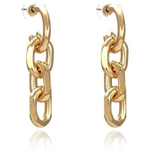 FTTLCUS Hoop Stud Earrings for Women Personalized Pearl Drop Dangle Hypoallergenic 14K Gold Plated Valentines Day Jewelry Gift for Girlfriend