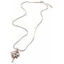 Kalapure Ballet Girls Necklace 18K Gold Palted Crystal Zirconia Ballerina Dancing Necklace for Womens Kids