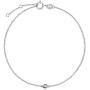 Carleen 18K Solid Gold Solitaire Genuine Bezel Set Small Tiny Round Diamond Dainty Bracelet Minimalist Delicate Fine Jewelry For Women Girls