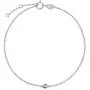 Carleen 18K Solid Gold Solitaire Genuine Bezel Set Small Tiny Round Diamond Dainty Bracelet Minimalist Delicate Fine Jewelry For Women Girls