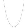KoolJewelry Real 10k White Gold Delicate Lightweight 0.7 mm Thin Rope Chain Necklace for Women (14, 16, 18, 20, 24 or 30 inch)