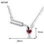 AKTAP Wine Necklace Love Wine Cheers Red Enamel Heart Pendant Necklace Jewelry Gift for Wine Lovers AKTAP Wine Necklace Love Wine Cheers Red Enamel Heart Pendant Necklace Jewelry Gift for Wine Lovers