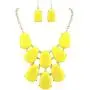 Firstmeet Statement Bubble Chunky Pendant Necklace with Earrings (XL-1123) Firstmeet Statement Bubble Chunky Pendant Necklace with Earrings (XL-1123)