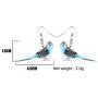 NEWEI Acrylic Elegant Long-tailed Parakeet Parrot Earrings Dangle Drop For Women Girl Sweet Animal Jewelry Charm Gifts